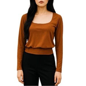BP Square Neck Top Brown